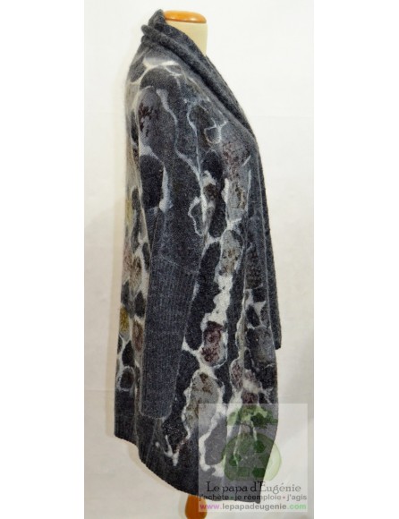 Caroline Biss - cardigan - gilet long - Dame - gris - M-38 FR-T2