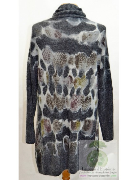 Caroline Biss - cardigan - gilet long - Dame - gris - M-38 FR-T2