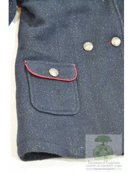 Tape à l'œil - manteau mi-long - Fille - bleu - 5A