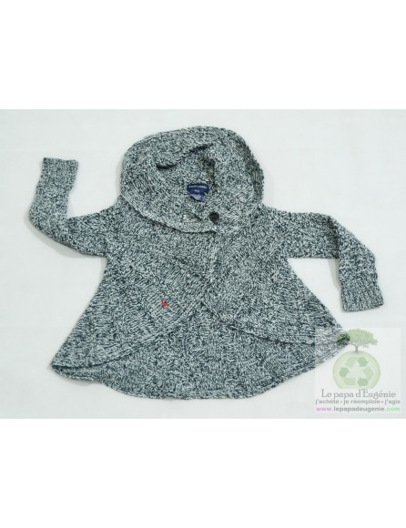 Ralph Lauren - cardigan - gilet mi-long - Fille - gris - 3A