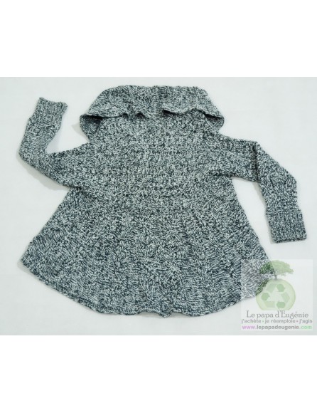 Ralph Lauren - cardigan - gilet mi-long - Fille - gris - 3A