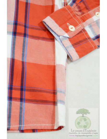 WE - chemise à carreaux - Garçon - rouge - 9A
