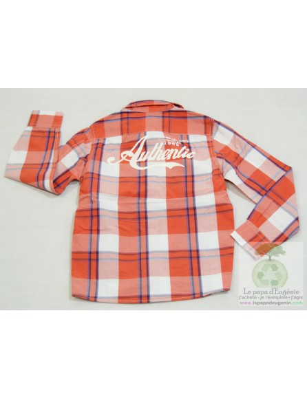 WE - chemise à carreaux - Garçon - rouge - 9A