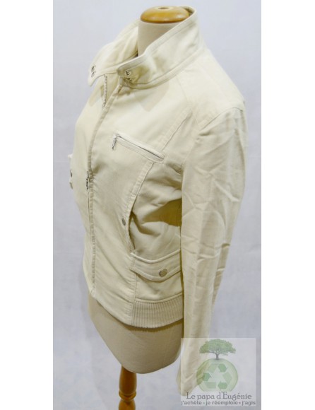 Mango - veste - Dame - écru-ivoire - L-40 FR-T3