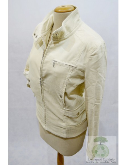 Mango - veste - Dame - écru-ivoire - L-40 FR-T3