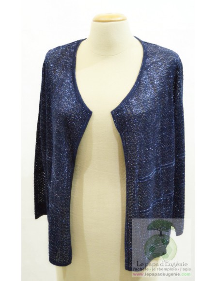 1 Un 2 Deux 3 Trois - cardigan - gilet - Dame - bleu - S-36 FR-T1