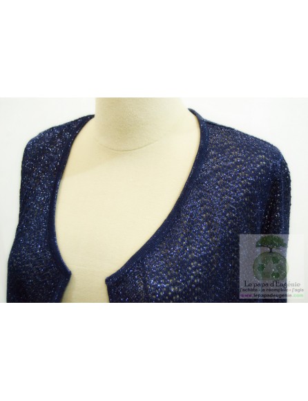 1 Un 2 Deux 3 Trois - cardigan - gilet - Dame - bleu - S-36 FR-T1