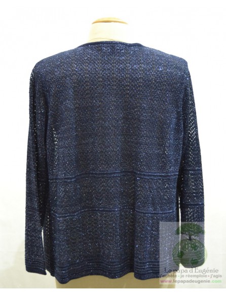 1 Un 2 Deux 3 Trois - cardigan - gilet - Dame - bleu - S-36 FR-T1