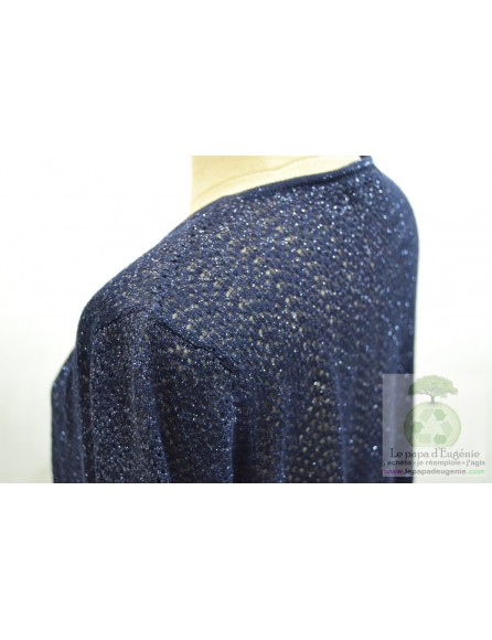 1 Un 2 Deux 3 Trois - cardigan - gilet - Dame - bleu - S-36 FR-T1