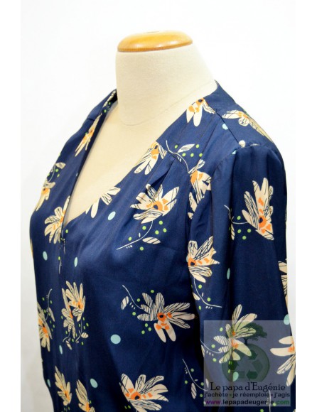 Voodoo - robe mi-longue - Dame - bleu - 38 FR - M
