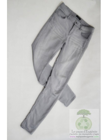 Vila - pantalon jeans slim-svelte - Dame - gris - 40 FR - L