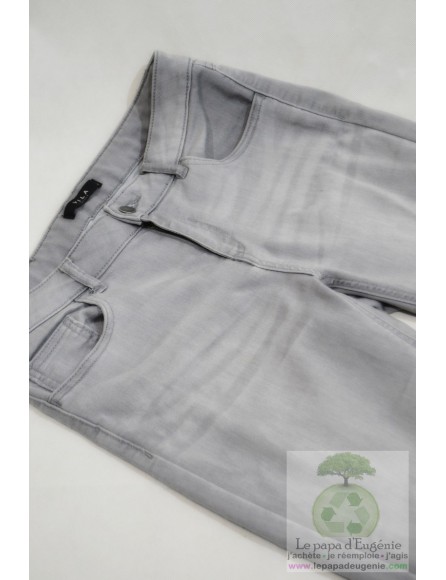 Vila - pantalon jeans slim-svelte - Dame - gris - 40 FR - L