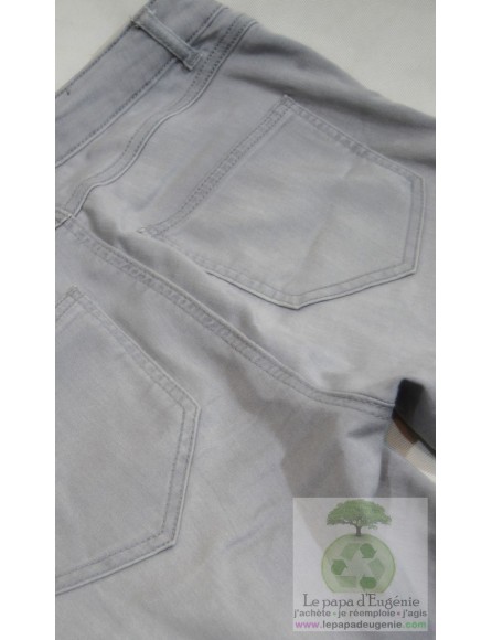 Vila - pantalon jeans slim-svelte - Dame - gris - 40 FR - L
