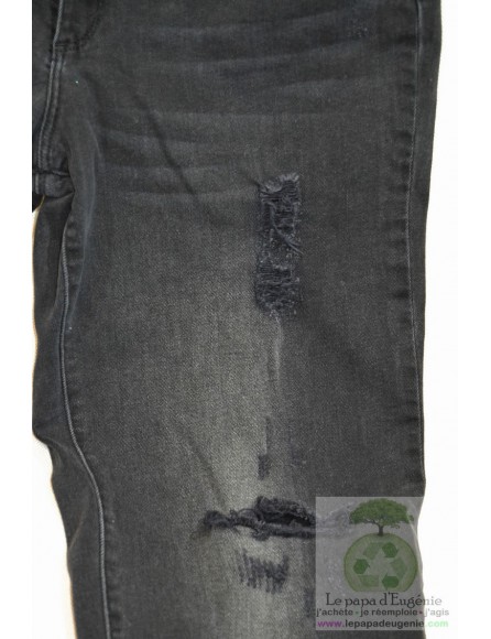 Naf Naf - pantalon jeans straight-tout droit - Dame - gris - 38 FR - M