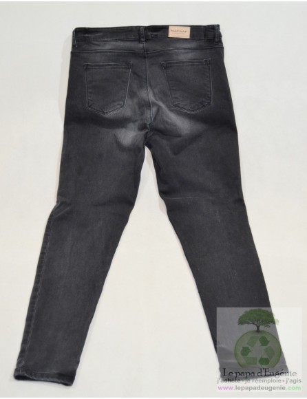 Naf Naf - pantalon jeans straight-tout droit - Dame - gris - 38 FR - M