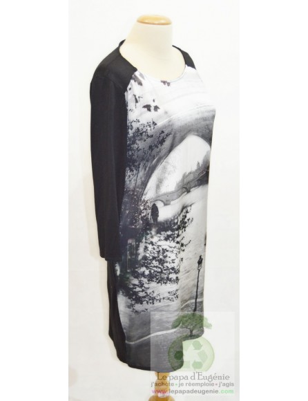 Sora - Jbc - robe mi-longue - Dame - gris - 38 FR - M