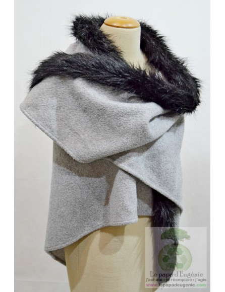 Signé Nature - cape - poncho - Dame - gris - taille unique