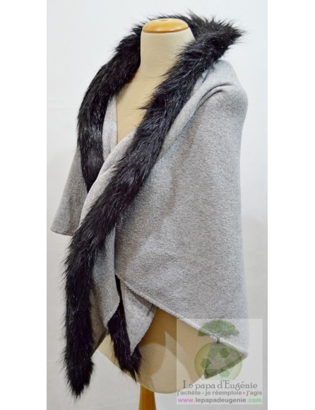 Signé Nature - cape - poncho - Dame - gris - taille unique