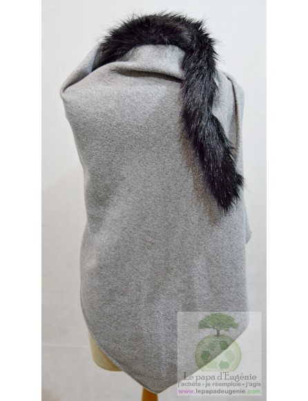Signé Nature - cape - poncho - Dame - gris - taille unique